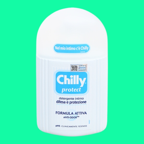 Dung dịch vệ sinh phụ nữ Chilly Protect xanh dương loại kháng viêm (200ml)