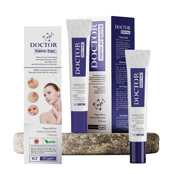 GEL BÔI DOCTOR NANO BẠC VSHINE 20G TÁI TẠO DA NGỪA RÔM SẢY CÔN TRÙNG CẮN CHO TRẺ SƠ SINH