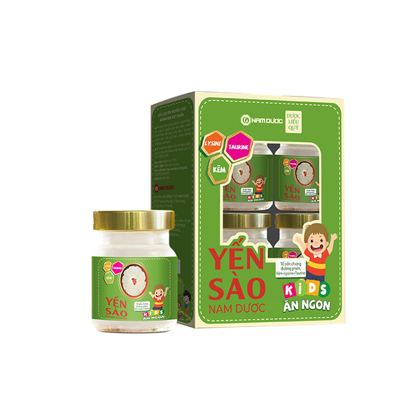 YẾN SÀO NAM DƯỢC KIDS ĂN NGON ( HỘP 4 LỌ)