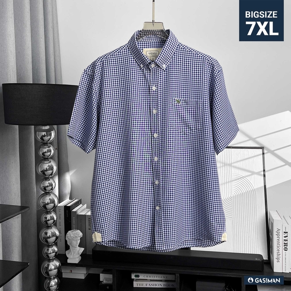 Áo Sơ Mi Bigsize Oxford Caro Xanh Két