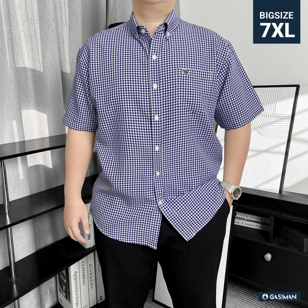 Áo Sơ Mi Bigsize Oxford Caro Xanh Két