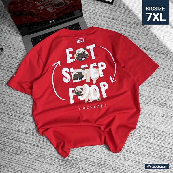 Áo Thun GASI Đỏ In Chó Cute