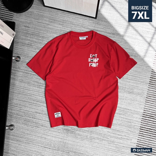 Áo Thun GASI Đỏ In Chó Cute