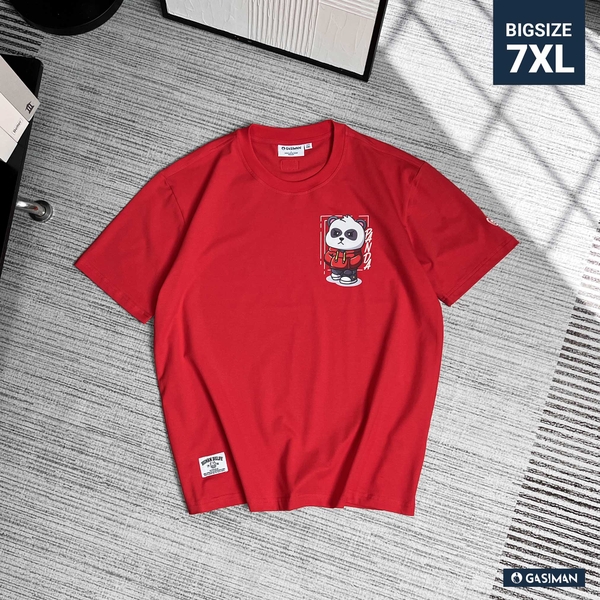 Áo Thun GASI Đỏ In Gấu Panda