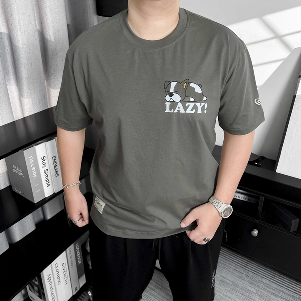 Áo thun Gasi Xám xi măng Chó Cute