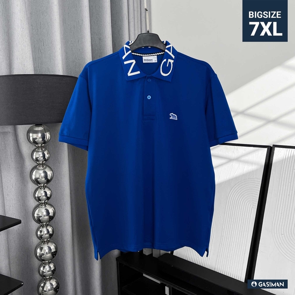 Áo Polo Cổ Chữ GASI Xanh Dương