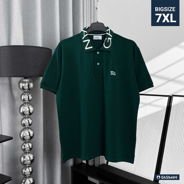 Áo Polo Cổ Chữ GASI Xanh Rêu