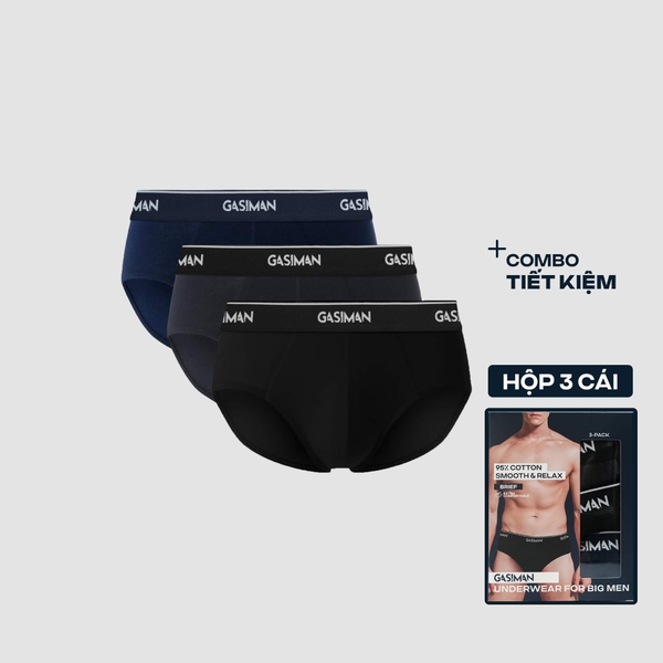 Combo 3 Quần Lót Tam Giác Bigsize 100% Cotton