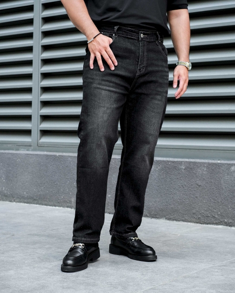 Quần Jean dài Bigsize phom Suông Màu Xám wash