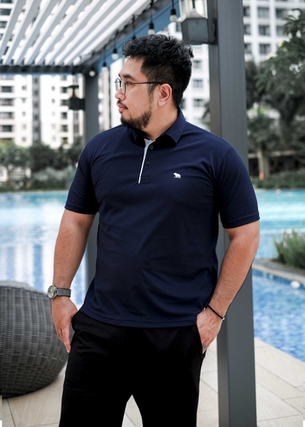 Polo Bigsize Thể Thao Xanh Đen Trụ viền