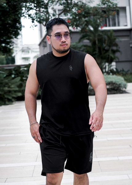 Áo thun ba lỗ Training Đen