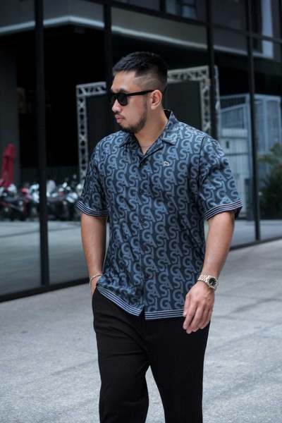 Áo Sơ mi BigSize Cuban Lụa Băng Họa Tiết GASI