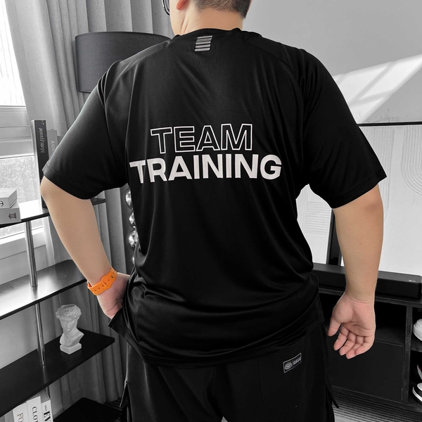 Áo Thun Thể thao Big size Team Training màu Đen