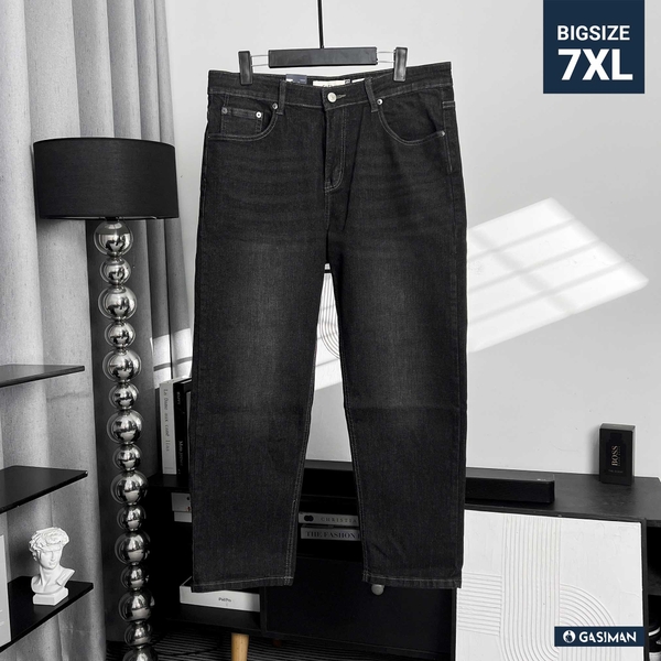 Quần Jean dài Bigsize phom Suông Màu Xám wash