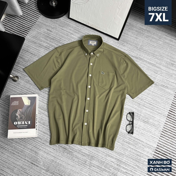 Áo Sơ Mi Bigsize Nano Co Giãn 4 Chiều Màu Xanh Bơ