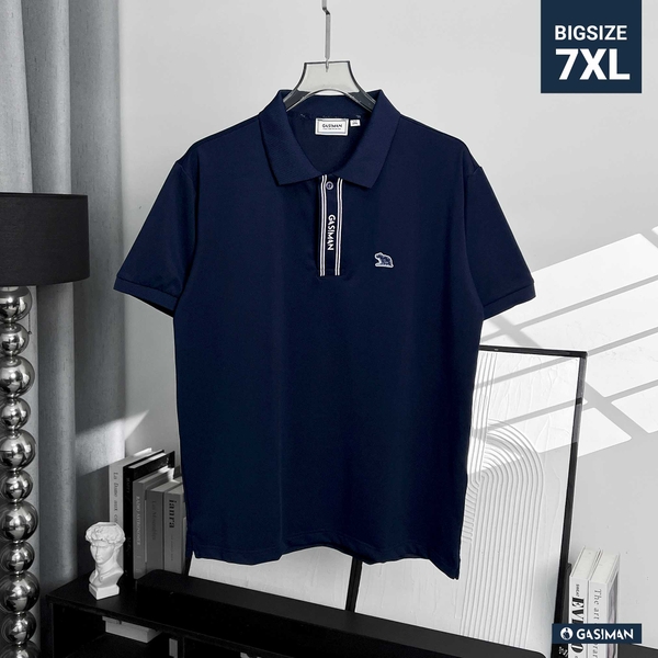 Polo Big Size Xanh Đen Trụ ẩn in Gasiman