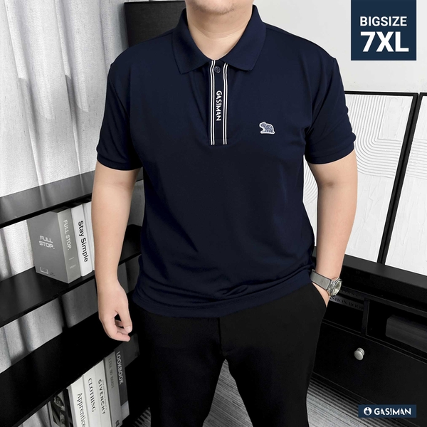 Polo Big Size Xanh Đen Trụ ẩn in Gasiman