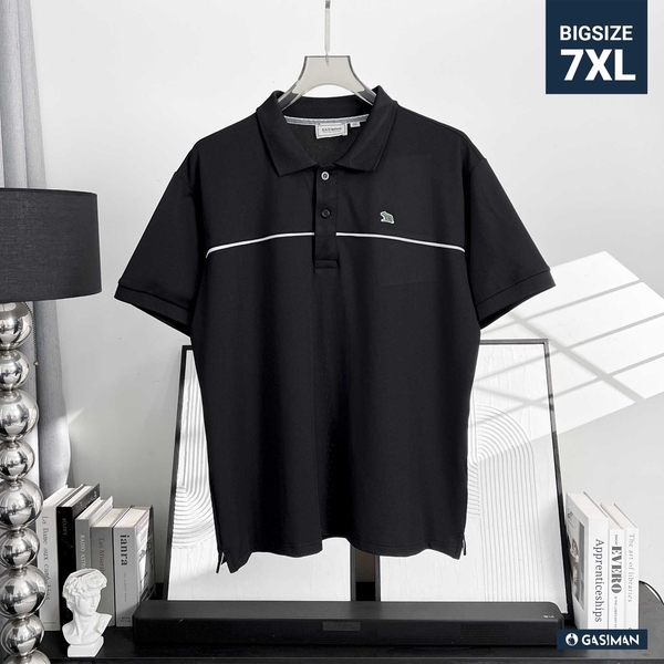 Polo BigSize phối viền ngực Màu Đen