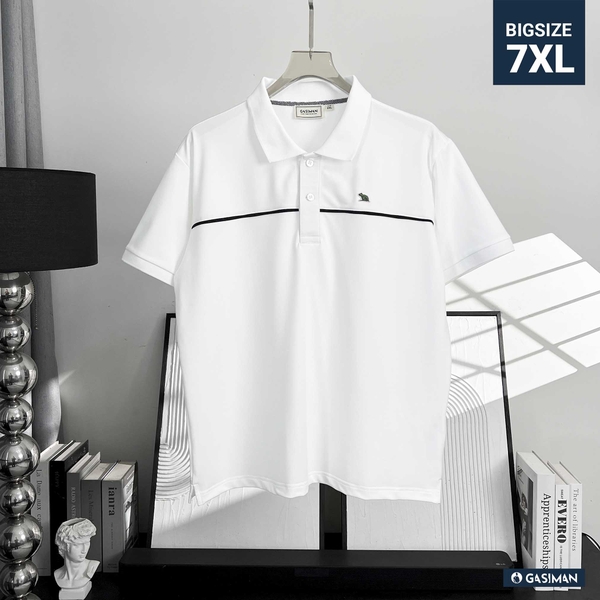 Polo BigSize phối viền ngực Màu Trắng