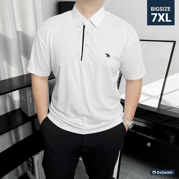 Polo Bigsize Thể Thao Trắng Trụ viền