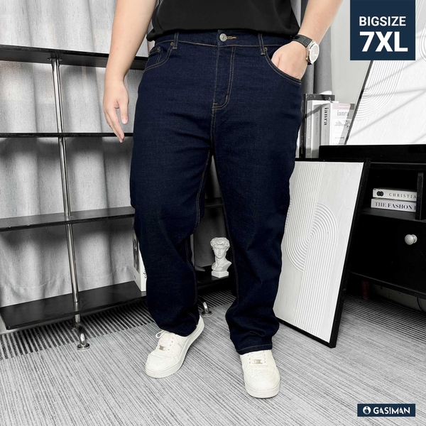 Quần Jean Dài Bigsize Phom Suông Màu Xanh Đen