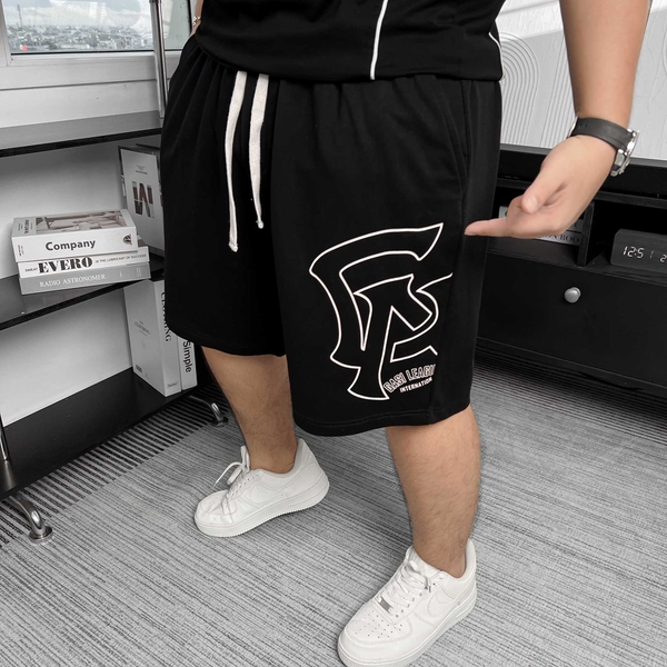 Quần thun ngắn Big size in Big Logo GA
