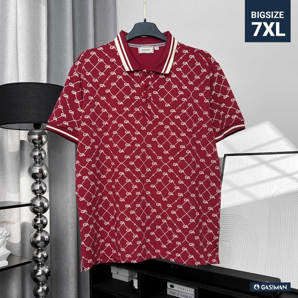 Polo BigSize Royal Sailor Monogram Màu Đỏ đô