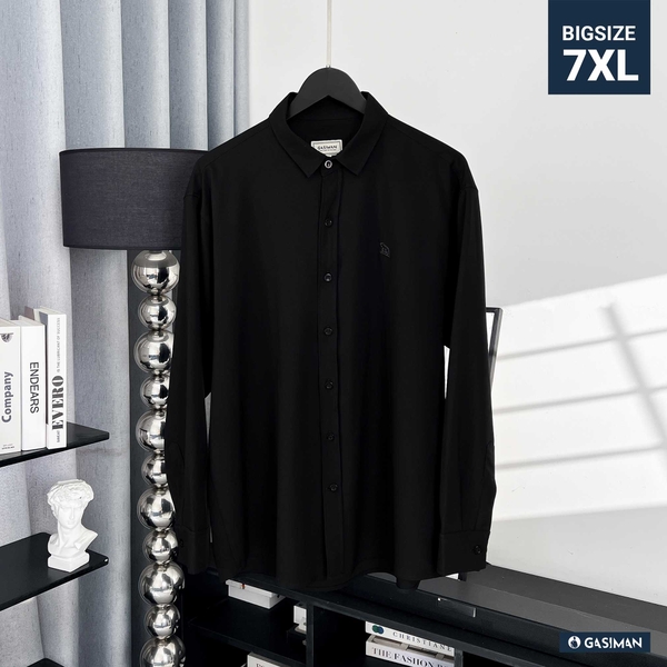 Sơ Mi Lụa Băng Trơn Đen TAY DÀI