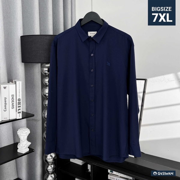 Sơ Mi Lụa Băng Trơn Xanh Đen TAY DÀI