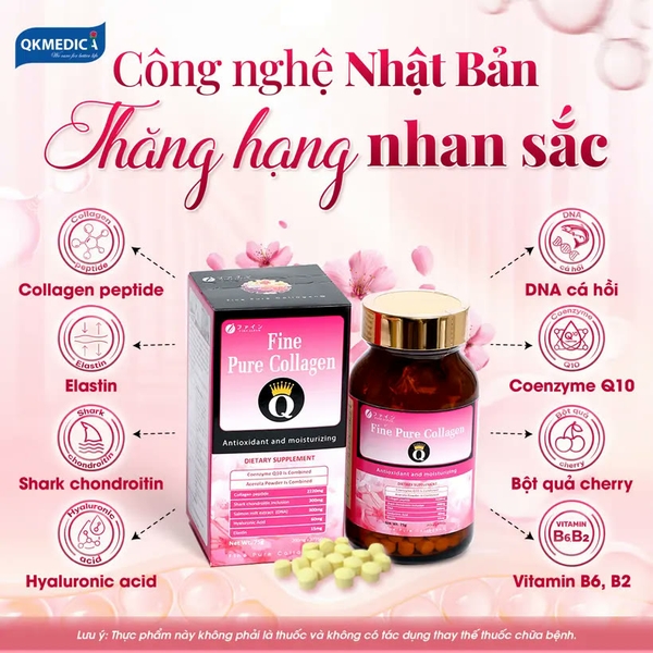 Thực phẩm bảo vệ sức khỏe Fine Pure Collagen Q (hộp 375 viên)