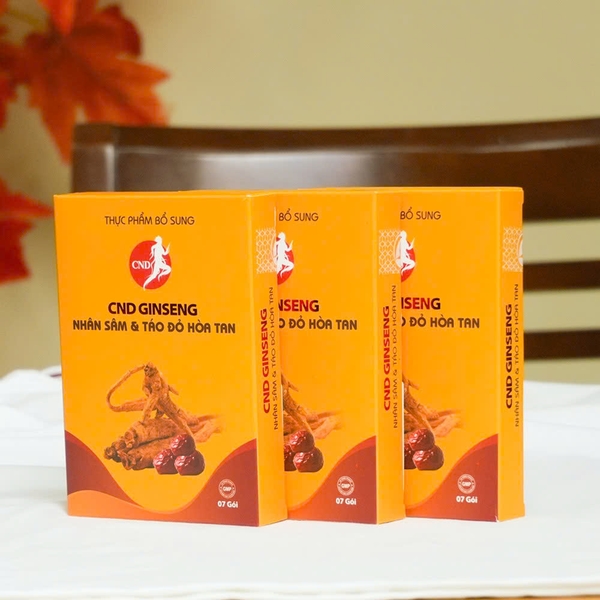 Combo 10 hộp Thực phẩm bổ sung Nhân sâm và táo đỏ hoà tan loại 7 gói