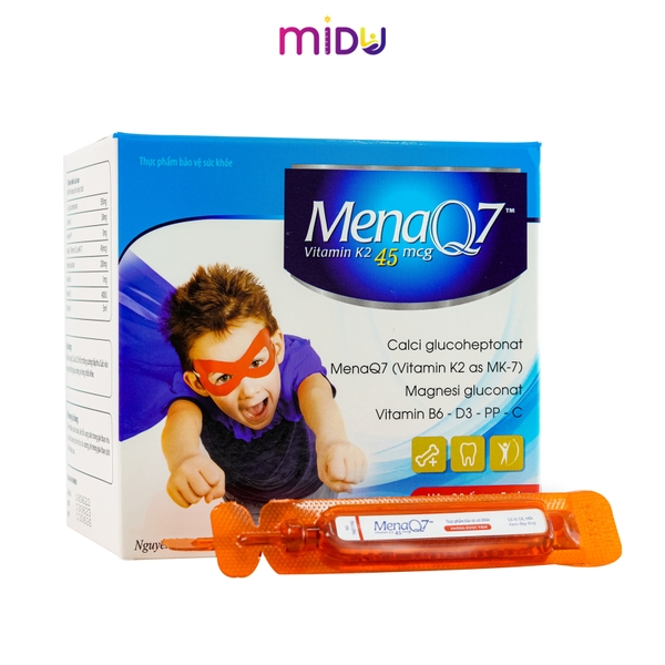 Thực phẩm bảo vệ sức khỏe: MENAQ7 K2 45mcg (Hộp 30 ống x 5ml)