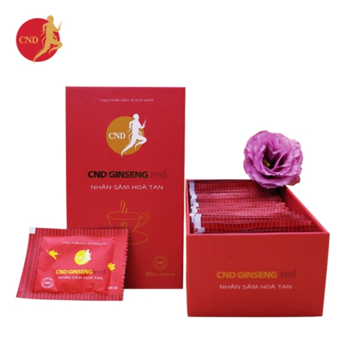 CND Ginseng Red – Nhân sâm hòa tan, hỗ trợ bổ thận, giảm mệt mỏi (hộp 30 gói)