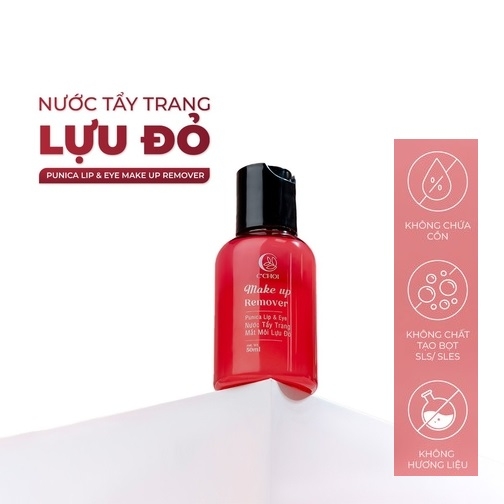 Nước tẩy trang mắt môi lựu đỏ - punica lip & eye make up remover