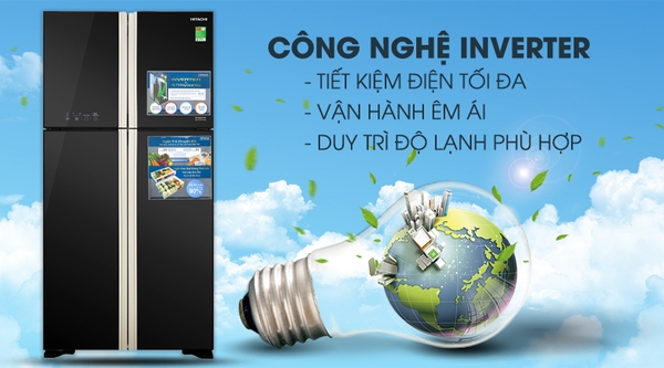 Tủ lạnh Hitachi Inverter 509 lít R-FW650PGV8 GBK Chính hãng mới 100%