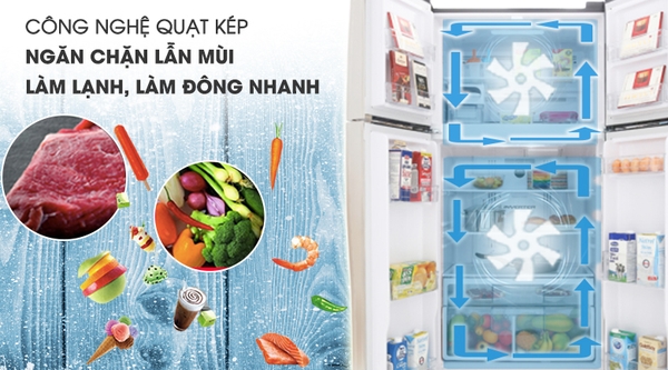 Tủ lạnh Hitachi Inverter 509 lít R-FW650PGV8 GBK Chính hãng mới 100%