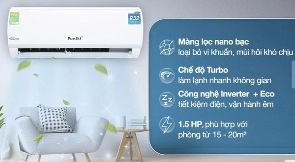 Điều hòa Funiki inverter 12000 BTU 1 chiều HIC12TMU Mới 100%
