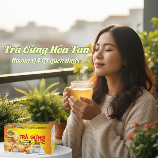 Trà Gừng Hòa Tan Hùng Phát – Khi Hương Ấm Trở Thành Thói Quen Của Người Việt Hiện Đại