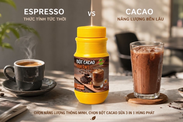 Bột Cacao Sữa 3in1 – Lựa chọn vừa đủ cho nhịp sống hiện đại