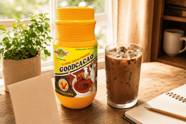 Ly Cacao Lạnh Cho Bàn Cuối Tuần Tại Nhà Với Bột CaCao Hiệu GoodCaCao