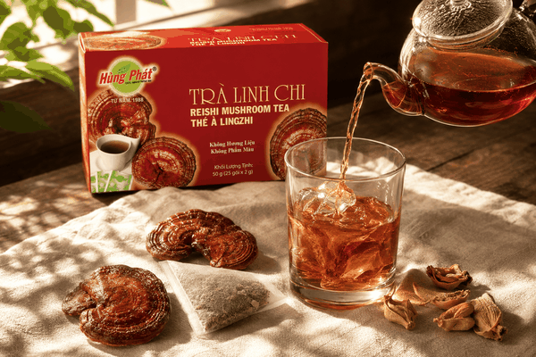 Một Tách Trà, Một Khoảng Tĩnh: Thưởng Thức Trà Linh Chi Theo Nhịp Chậm Hơn