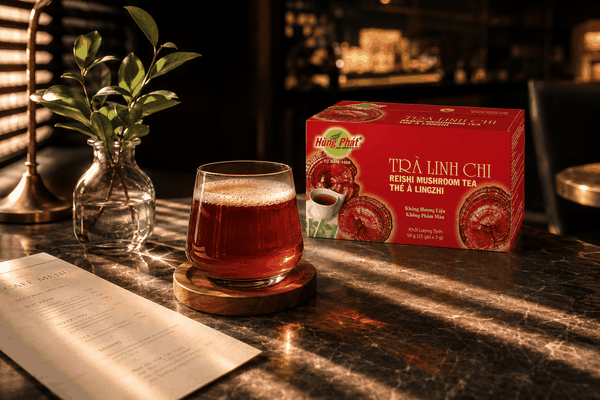 Tách Trà Được Pha Cho Người Thương – Câu Chuyện Nhẹ Nhàng Từ Trà Linh Chi Hùng Phát
