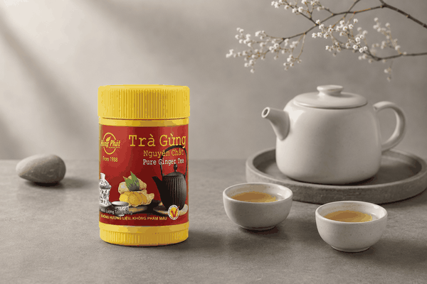 Trà Gừng Nguyên Chất Hũ 100g - Từ Ly Pha Nhanh Đến Căn Bếp Mỗi Ngày