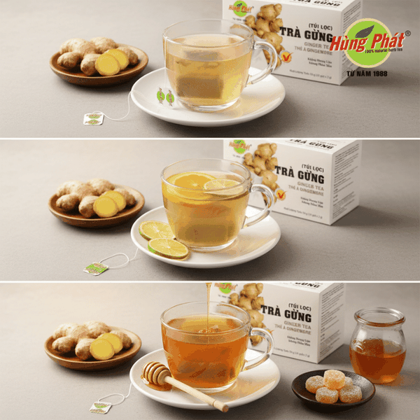 Gợi Ý 3 Cách Thưởng Thức Trà Gừng Túi Lọc Hùng Phát Theo Khẩu Vị Khác Nhau