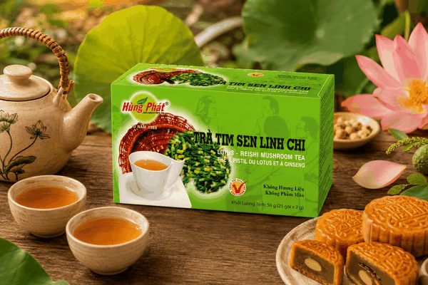 Cách Pha Trà Tim Sen Linh Chi Hùng Phát Đúng Vị Với 1 Túi Trà Dùng 3 Lần