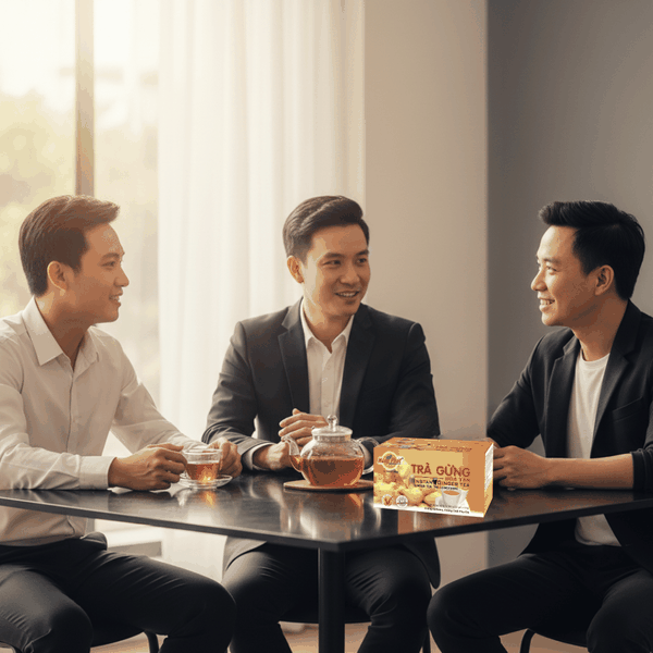 TRẢI NGHIỆM 3 GIAI ĐOẠN KHI UỐNG TRÀ GỪNG GIỮA GIỜ