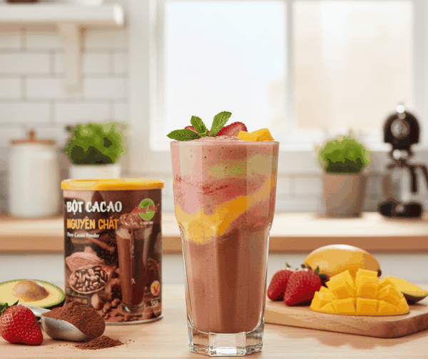 Sinh Tố Cacao Và Những Thức Uống Sáng Tạo Cho Bữa Sáng Tại Nhà Từ Bột Cacao Nguyên Chất Hùng Phát