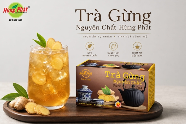 Trà Gừng Nguyên Chất Hùng Phát – Hương Gừng Mộc Mạc Cho Thói Quen Mỗi Ngày