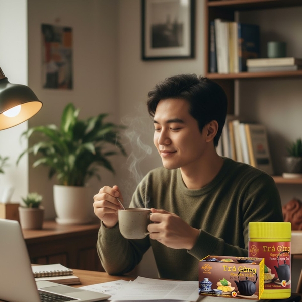 Giữa Ngày Bận Rộn, Đừng Quên Dành 1 Phút Cho Tách Trà Gừng Nóng
