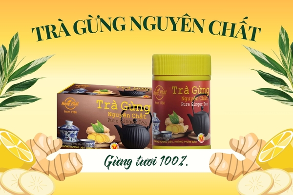 Trà Gừng Nguyên Chất Hùng Phát – Tiện Lợi, Dễ Pha, Dễ Dùng Mỗi Ngày